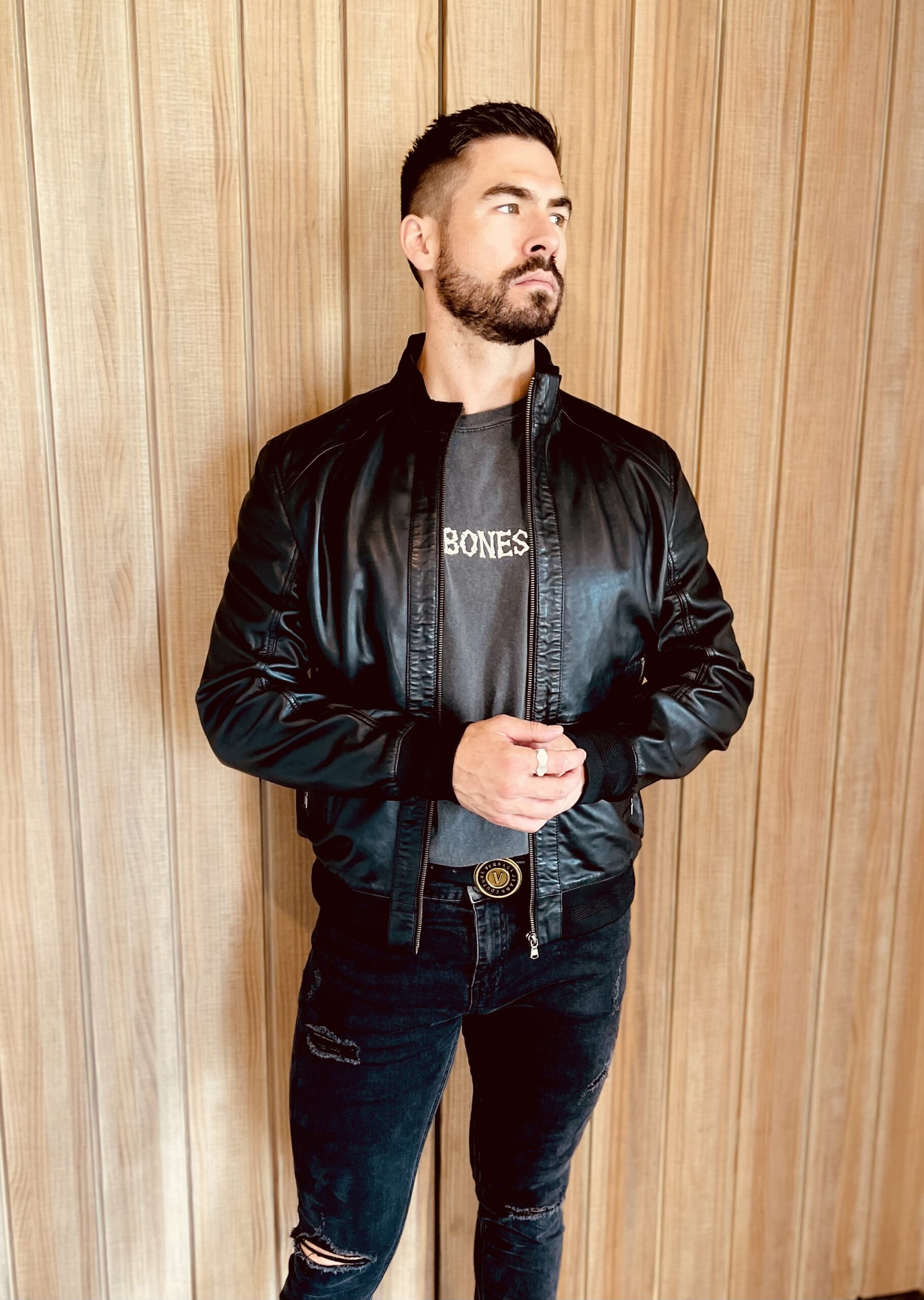 Black Leather Jacket | Dorset Suit Hire